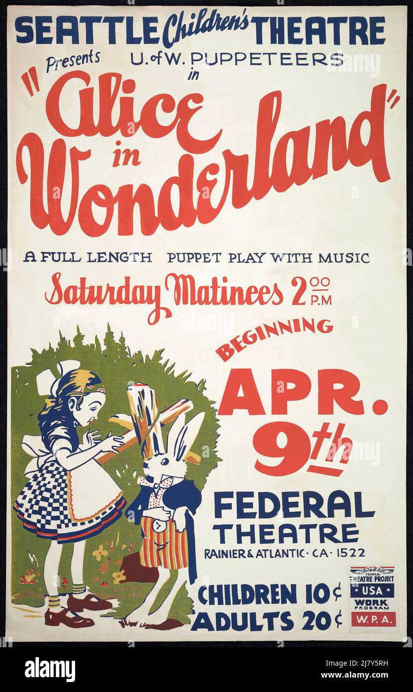 Seattle Theater Alice in Wonderland Stock Photo Alamy
