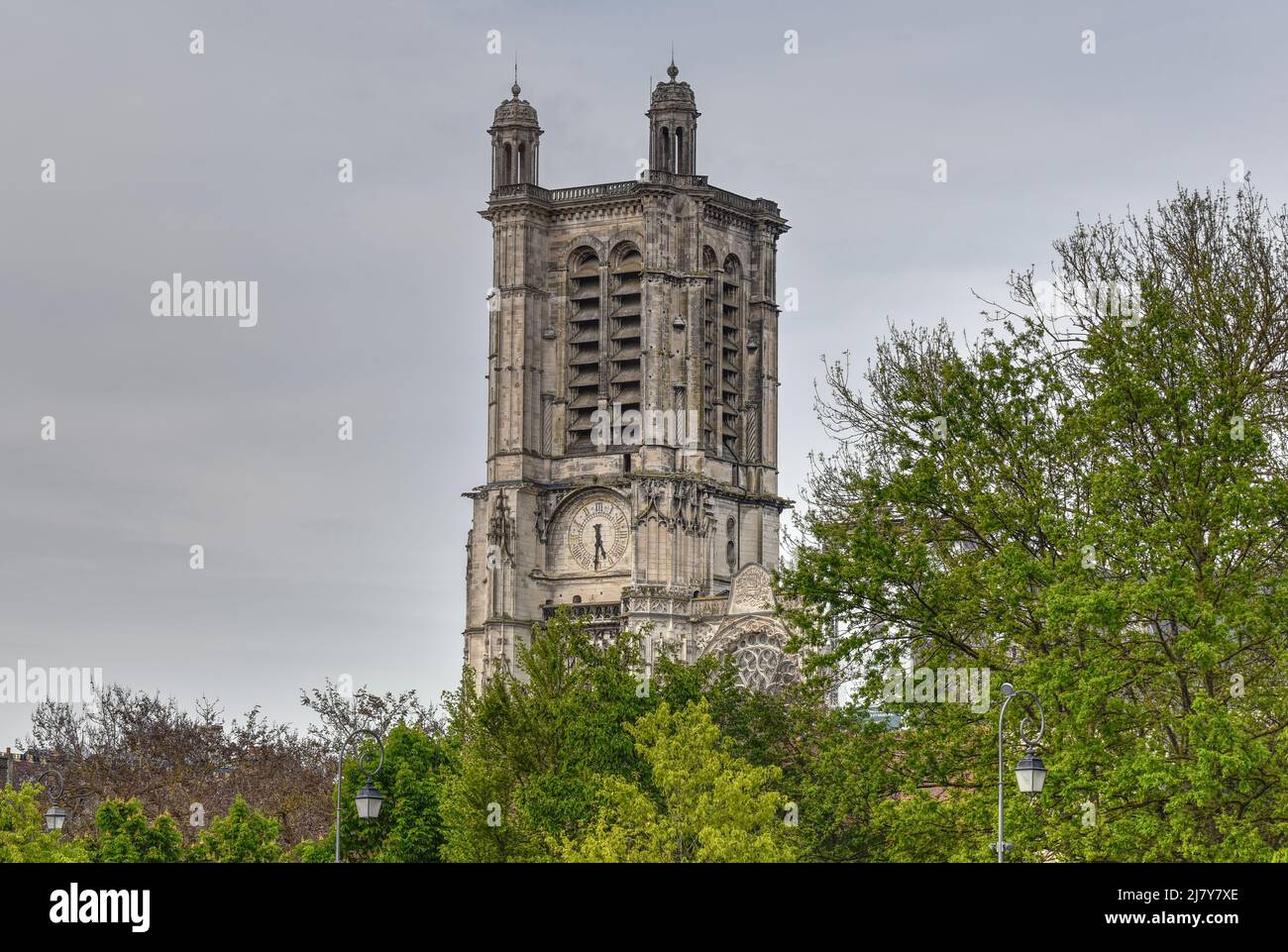 The Cathedral in the beautiful mediaeval city of Troyes in the Champagne region of France Stock Photo