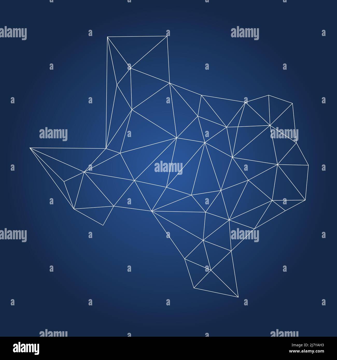 Texas polygonal map. Abstract geometric connected dots vector map. Low ...