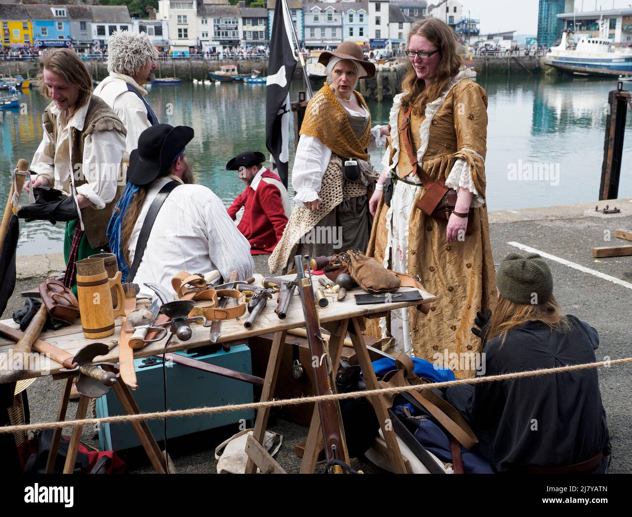 Re-enactors at the Brixham Pirate Festival 2022, Devon, UK Stock Photo