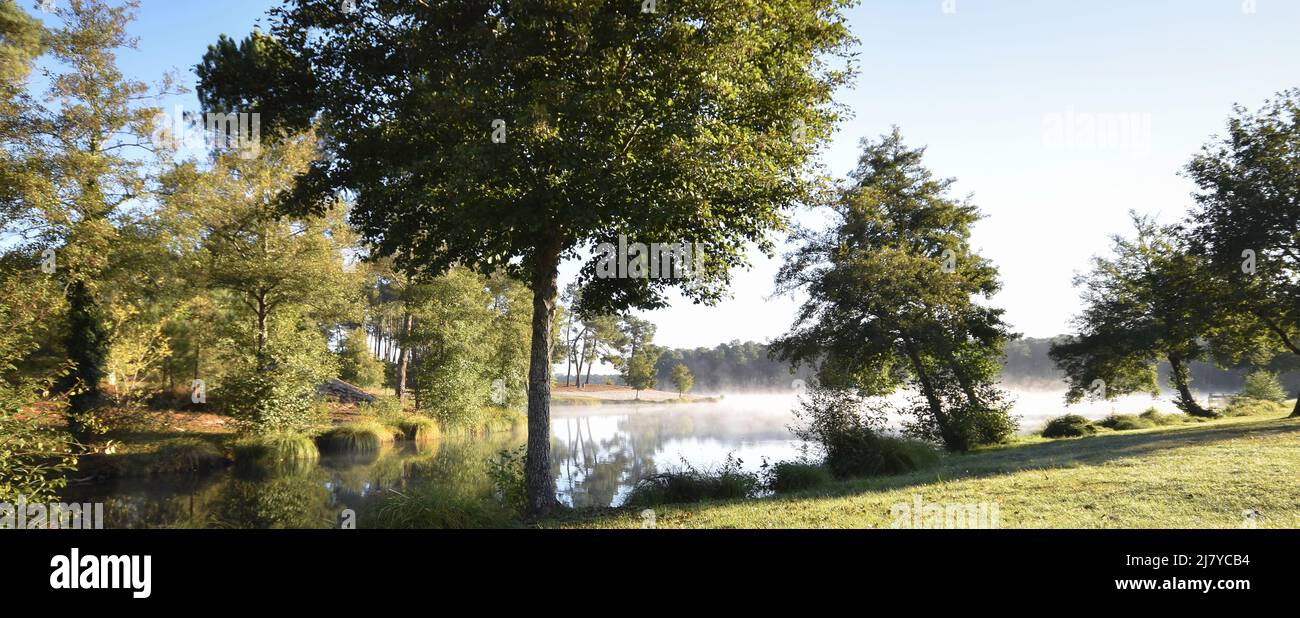 Lac de Clarens 2 (Casteljaloux, Aquitaine, Sud-Ouest France) Stock Photo