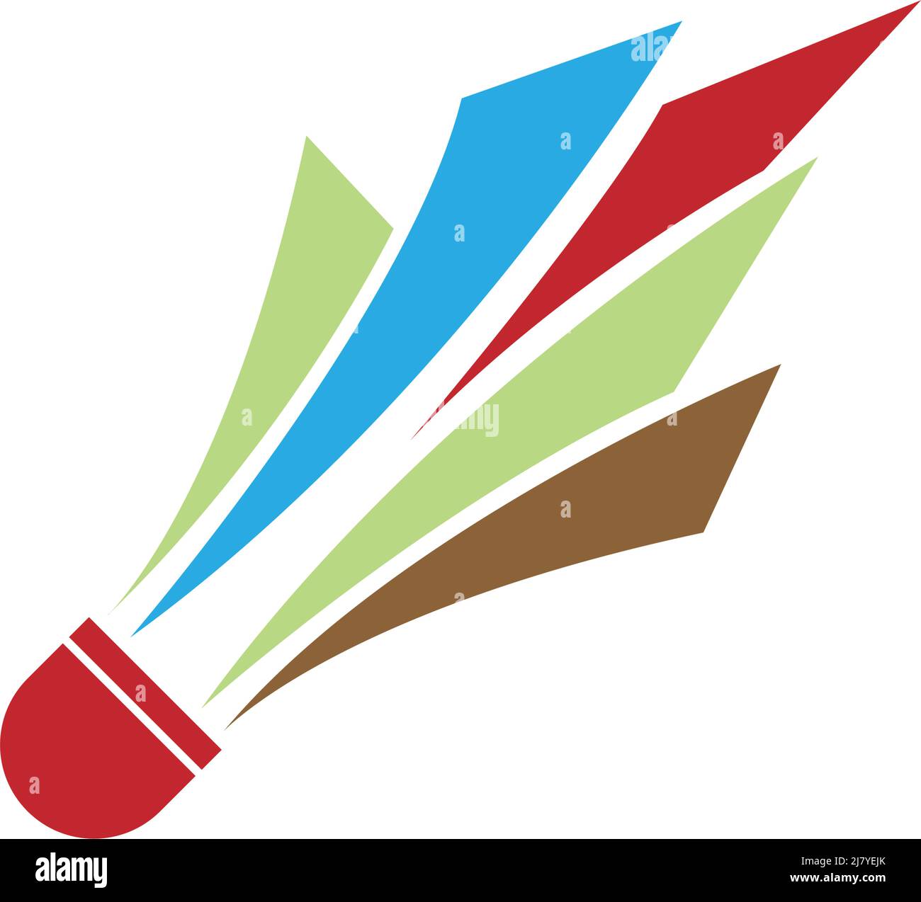 Badminton shuttlecock icon logo illustration vector Stock Vector