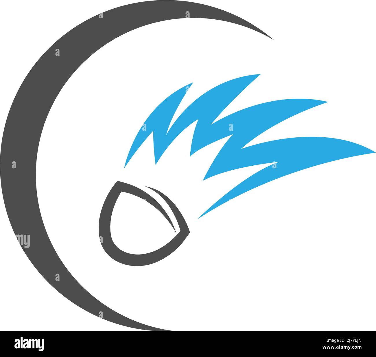 Badminton shuttlecock icon logo illustration vector Stock Vector