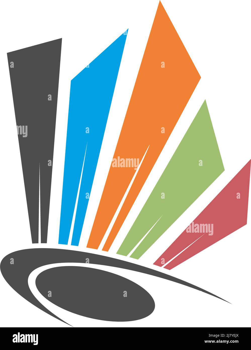 Badminton shuttlecock icon logo illustration vector Stock Vector
