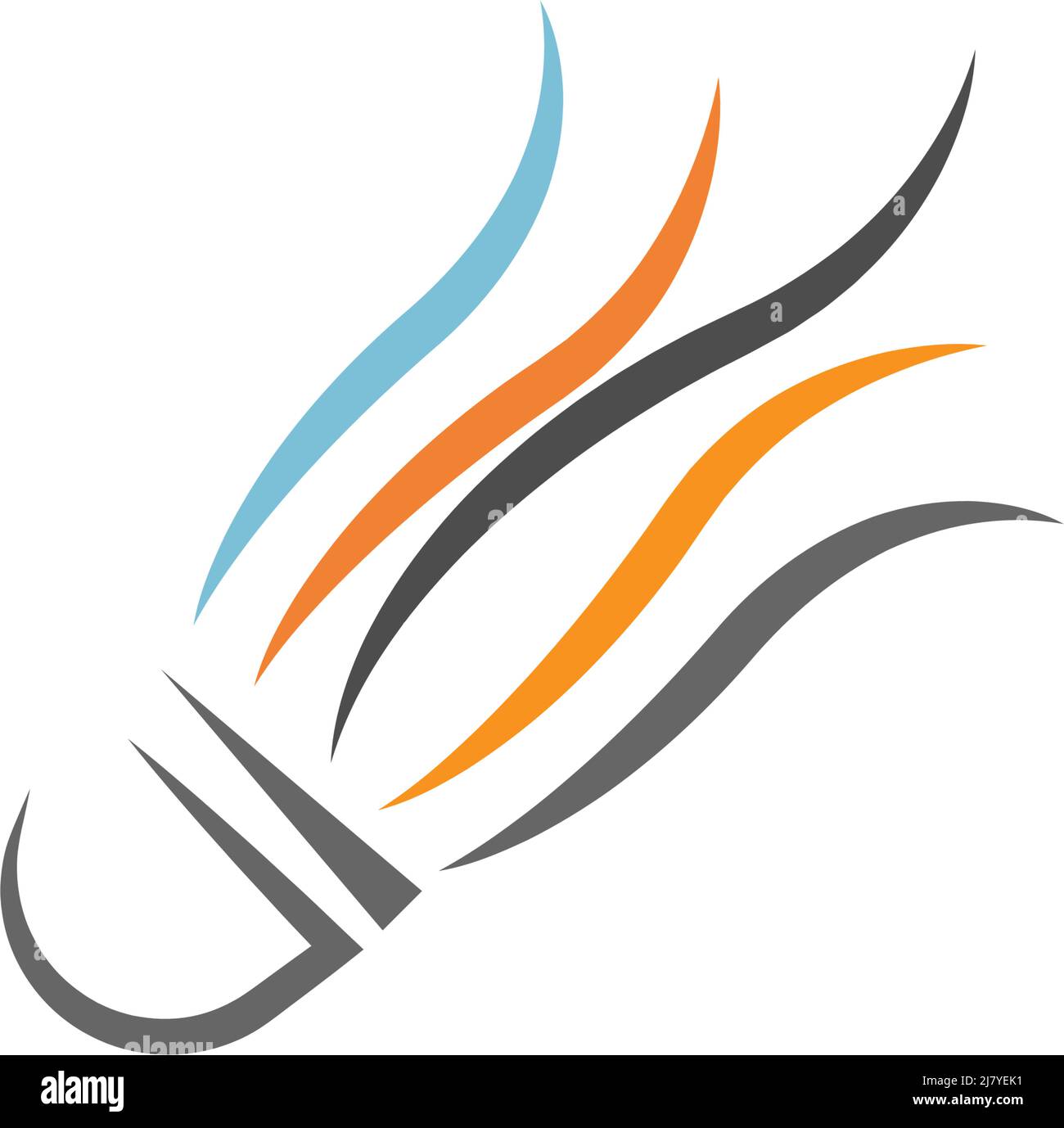 Badminton shuttlecock icon logo illustration vector Stock Vector