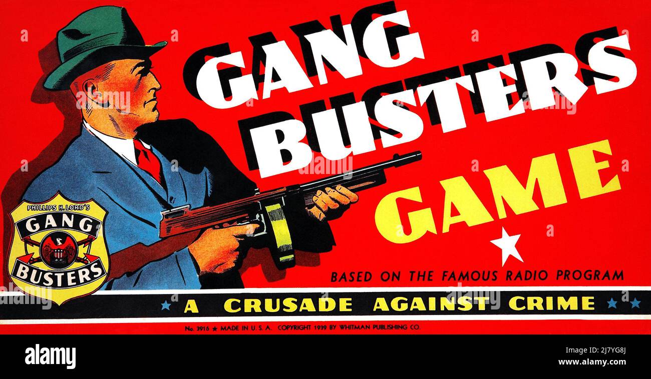 Gang Busters Board Game (Whitman, 1939). Stock Photo