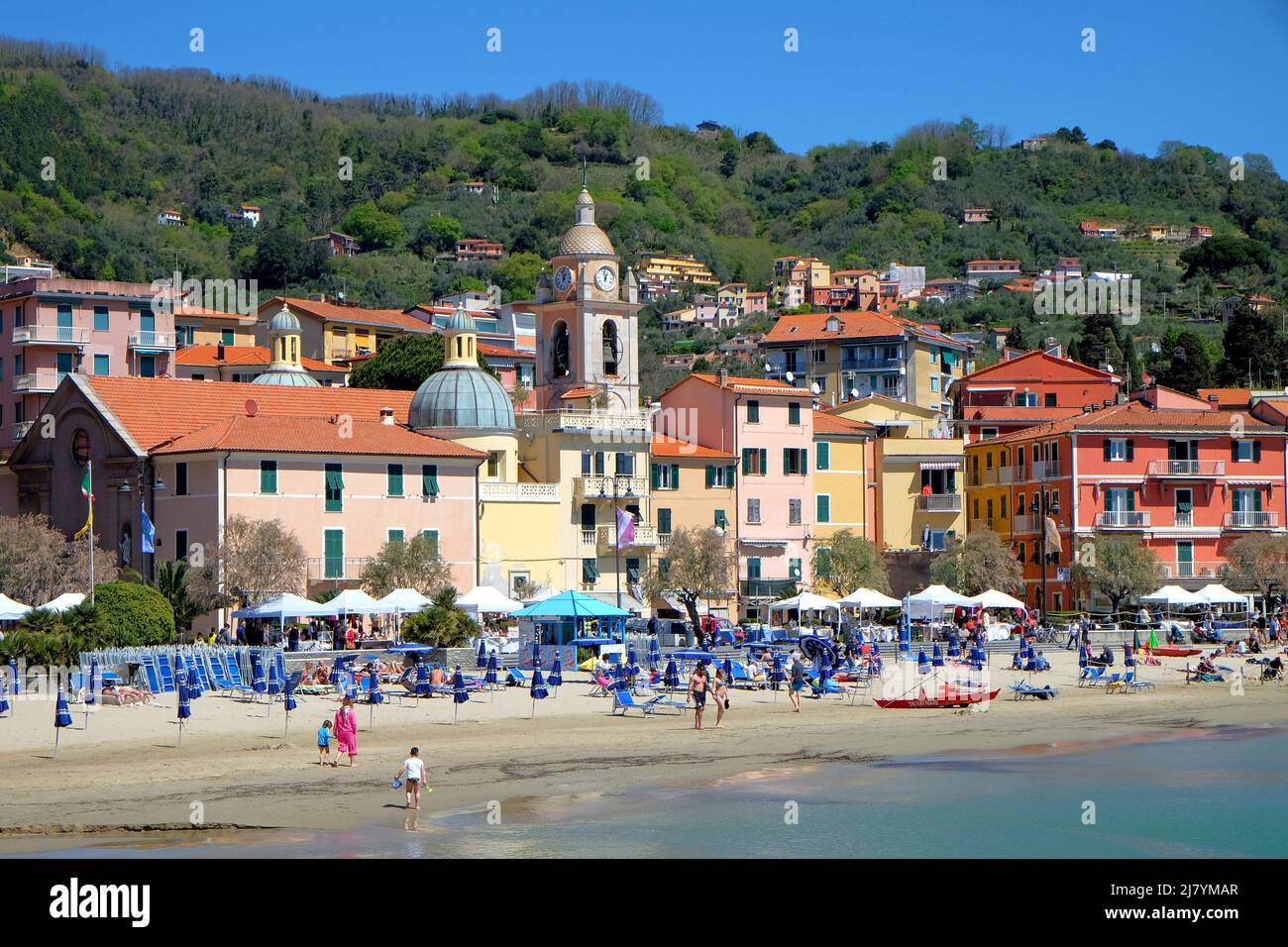 Beach Of San Terenzo Liguria Italia Stock Photo