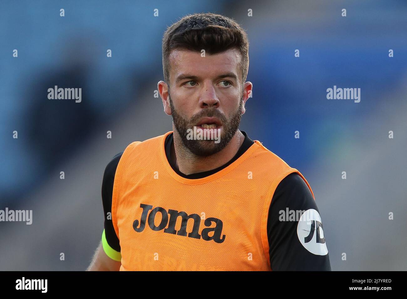 Grant Hanley #5 of Norwich City during the pre match warm up Stock Photo