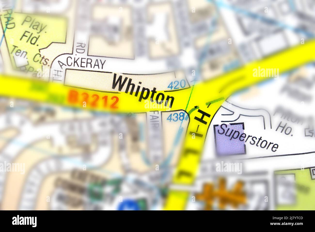 Whipton district Exeter City, Devon, United Kingdom colour atlas map