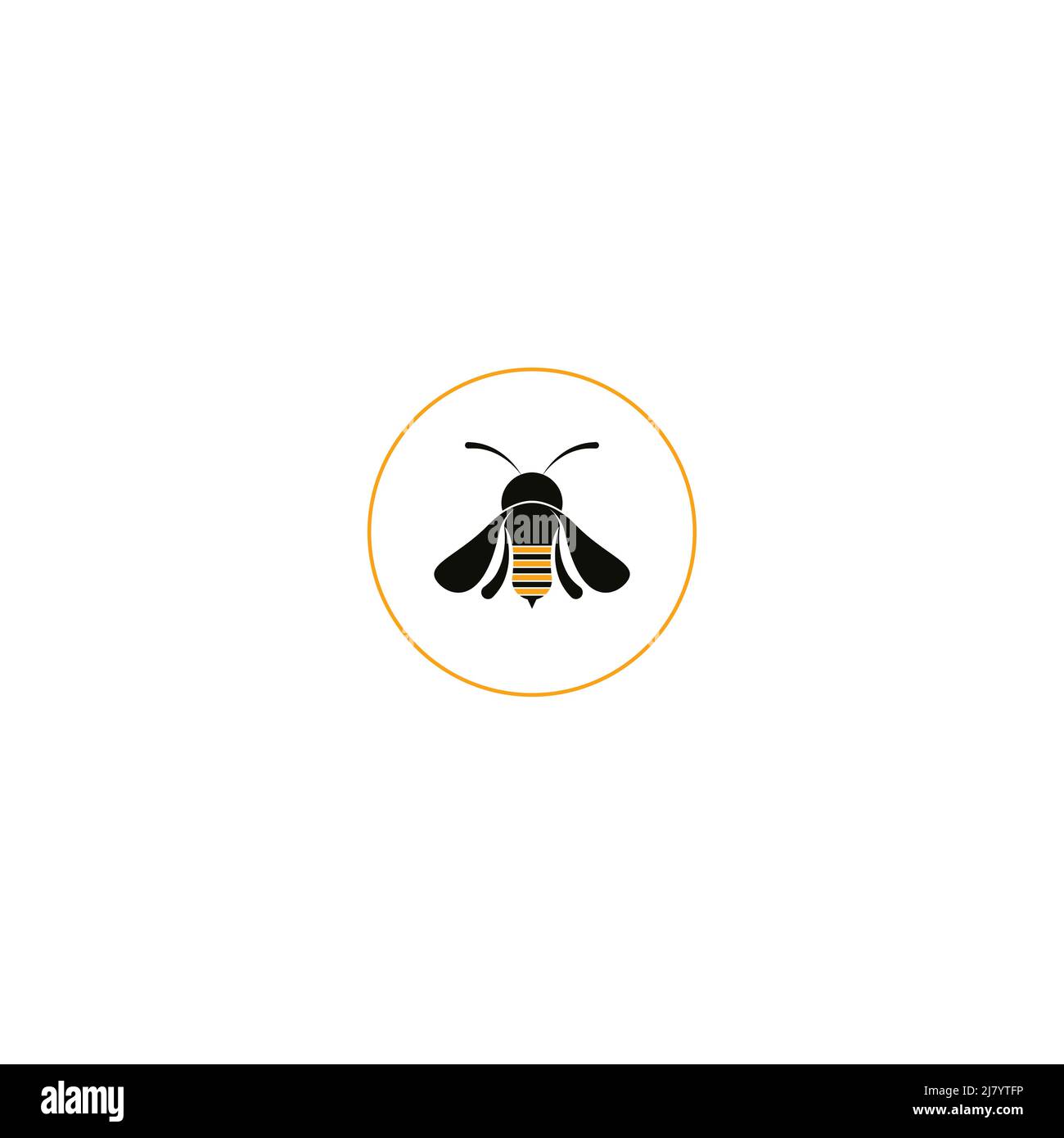 Honey bee logo insect design template Stock Vector