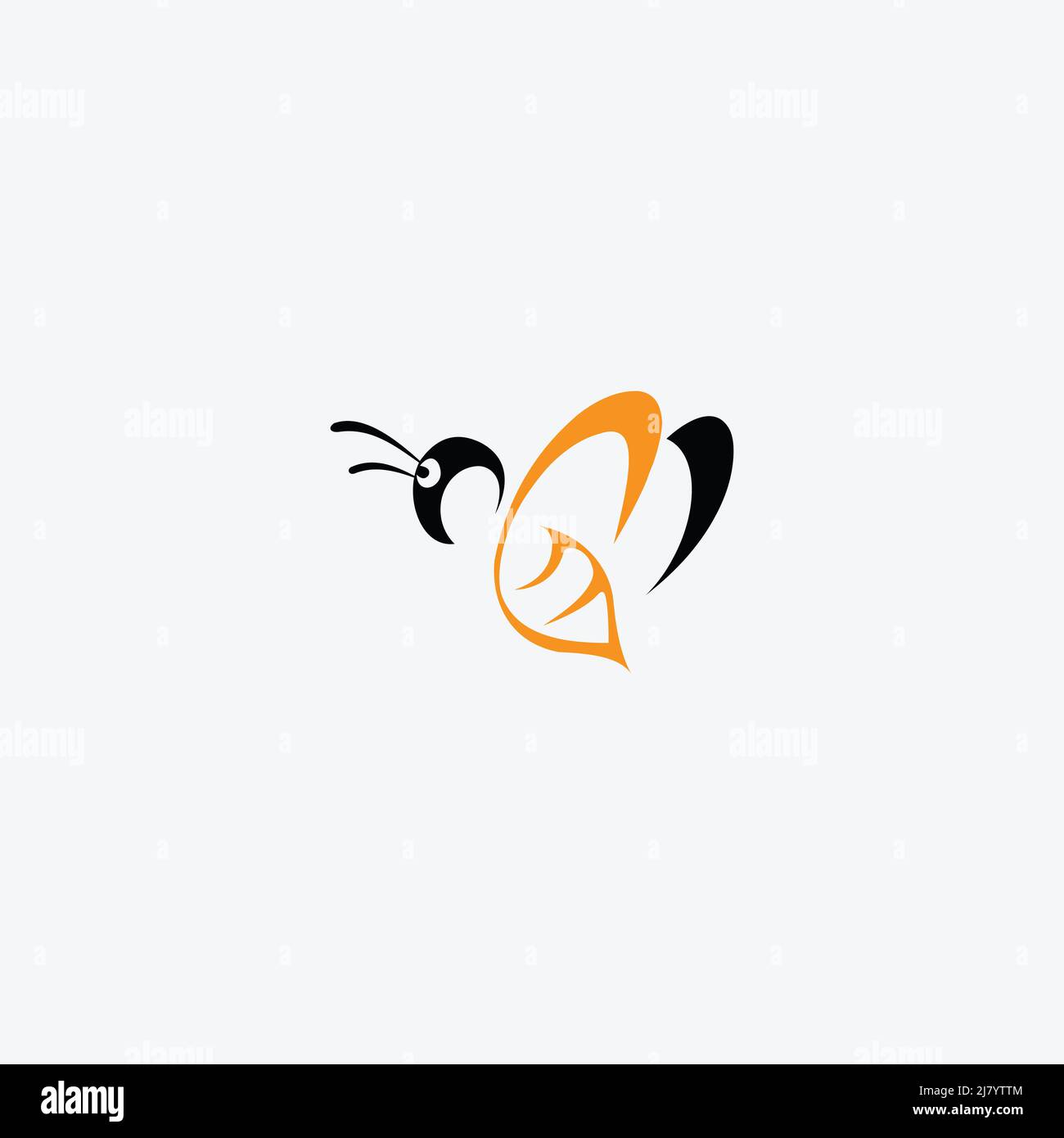 Honey bee logo insect design template Stock Vector