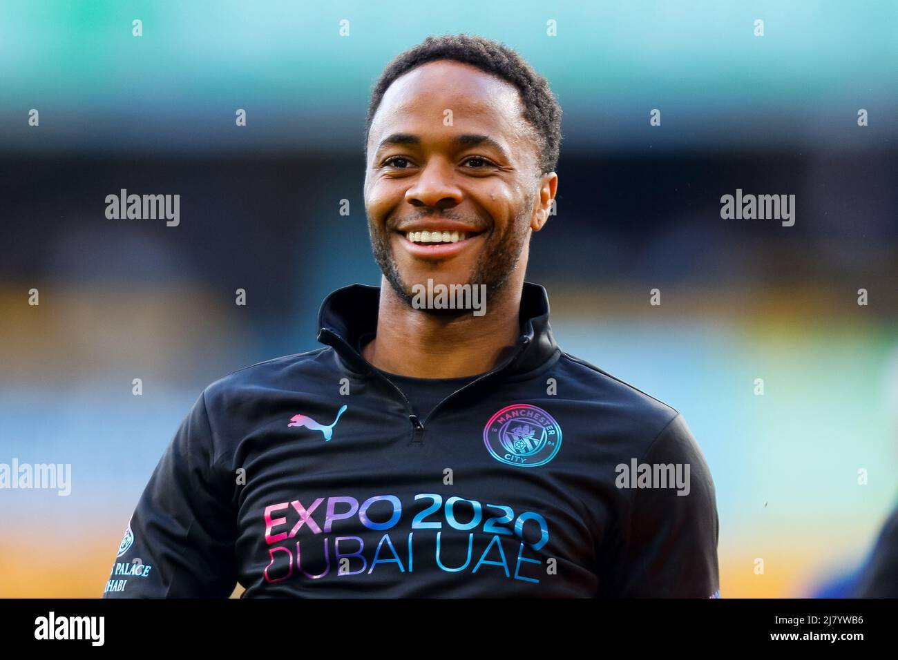 11th May 2022; Molineux Stadium, Wolverhampton, West Midlands, England; Premier League Football, Wolverhampton Wanderers versus Manchester City: Raheem Sterling of Manchester City Stock Photo