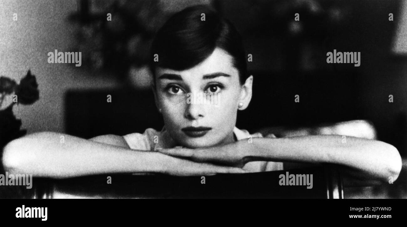 Audrey Hepburn, British Actress, 1955 Stock Photo