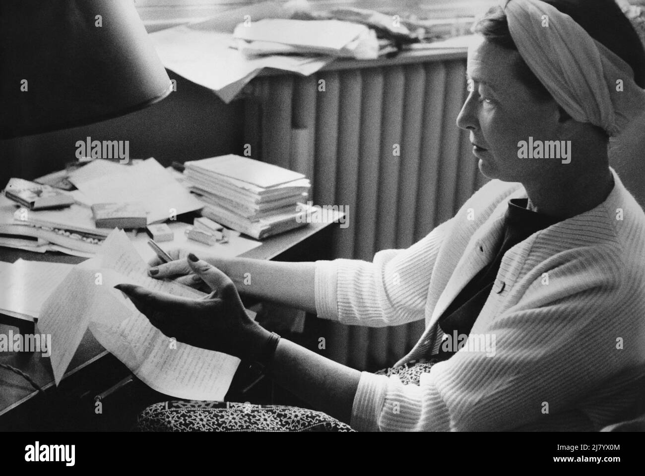 Simone de Beauvoir, 1958 Stock Photo