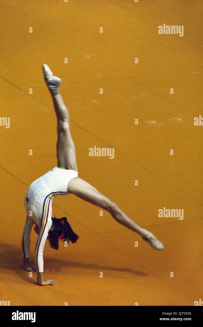 Nadia Comaneci, Gymnast Stock Photo
