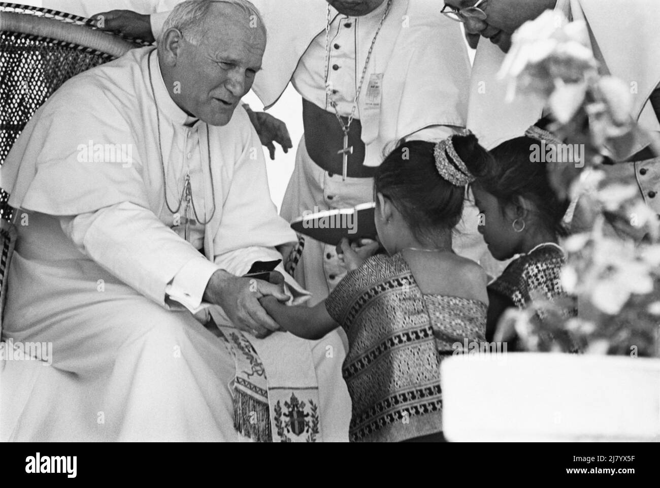 Pope John Paul II in the Philippines Stock Photo