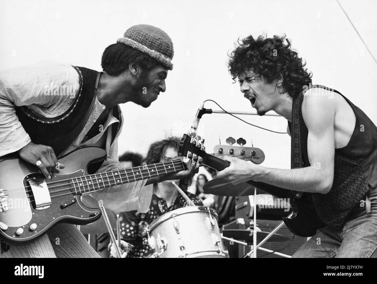 Santana at Woodstock, 1969 Stock Photo
