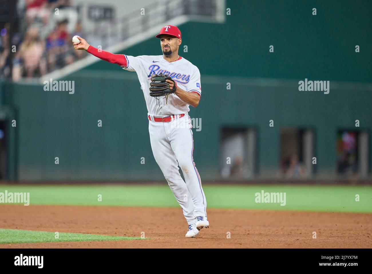 Dallas TX, USA. 10th May, 2022. Texas second baseman Marcus Semien (2 ...
