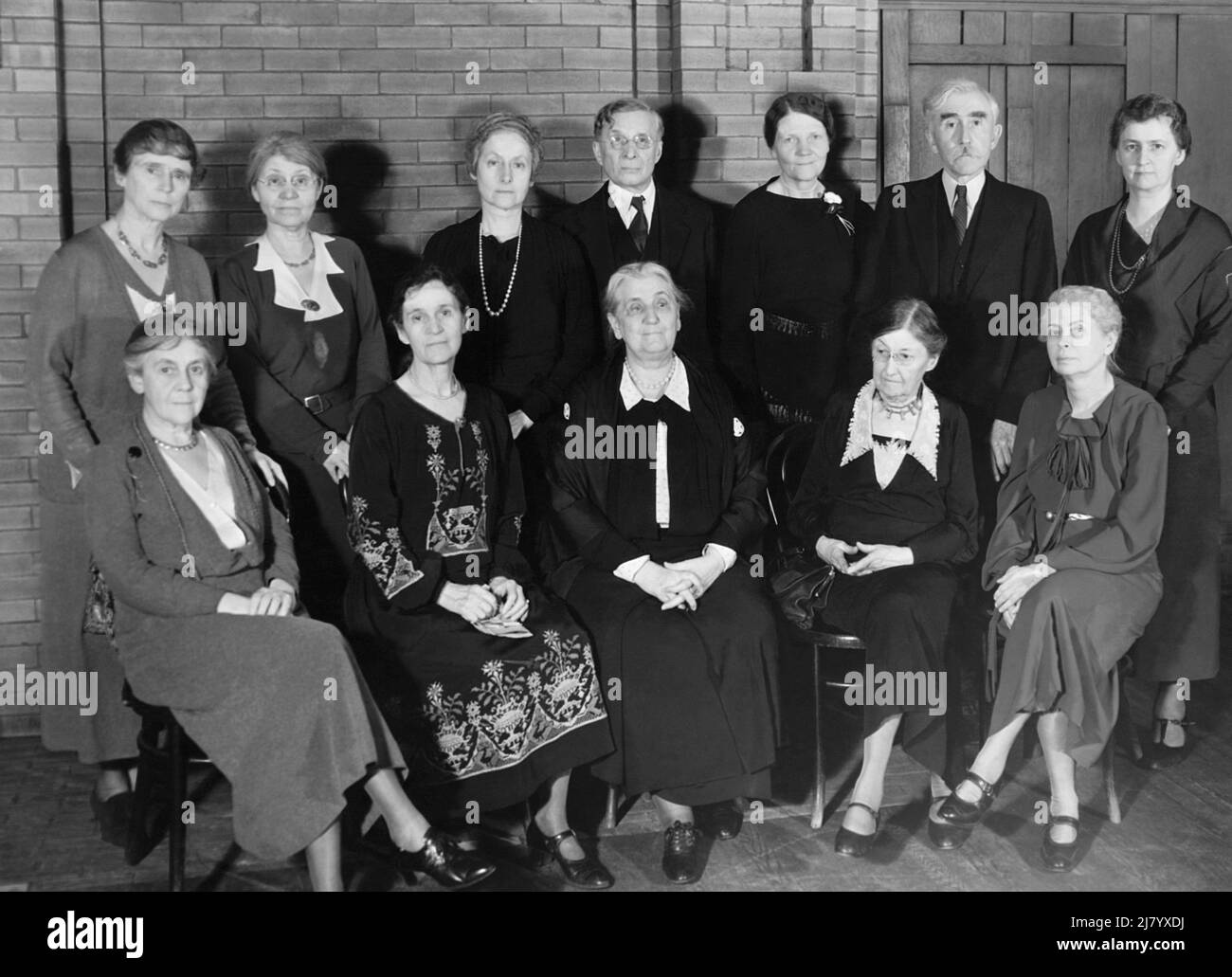 Jane Addams and Hull-House Residents Stock Photo