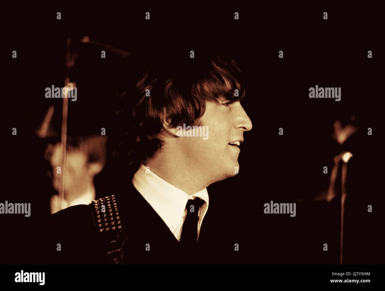 John Lennon with The Beatles, 1964 Stock Photo