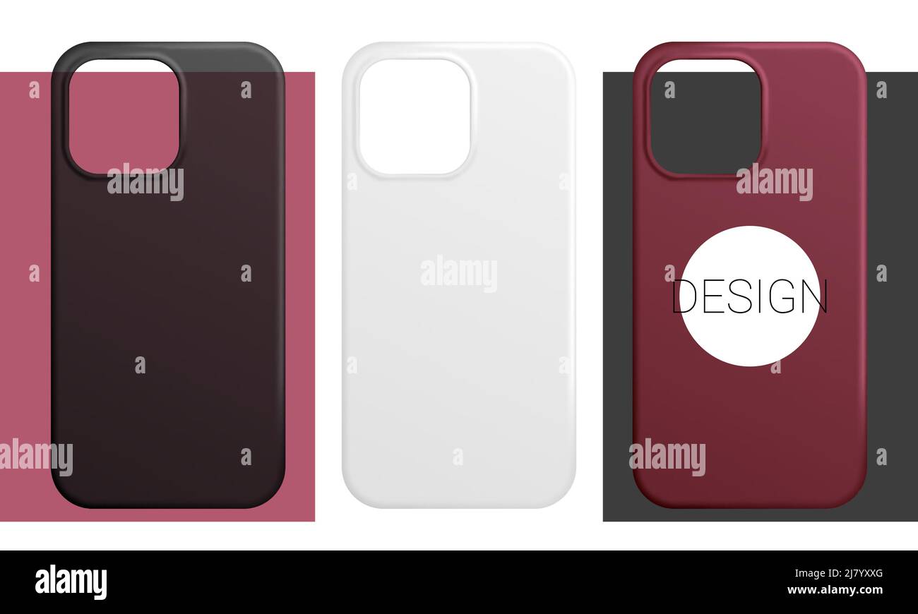 Vector phone case in mesh gradient style Stock Vector