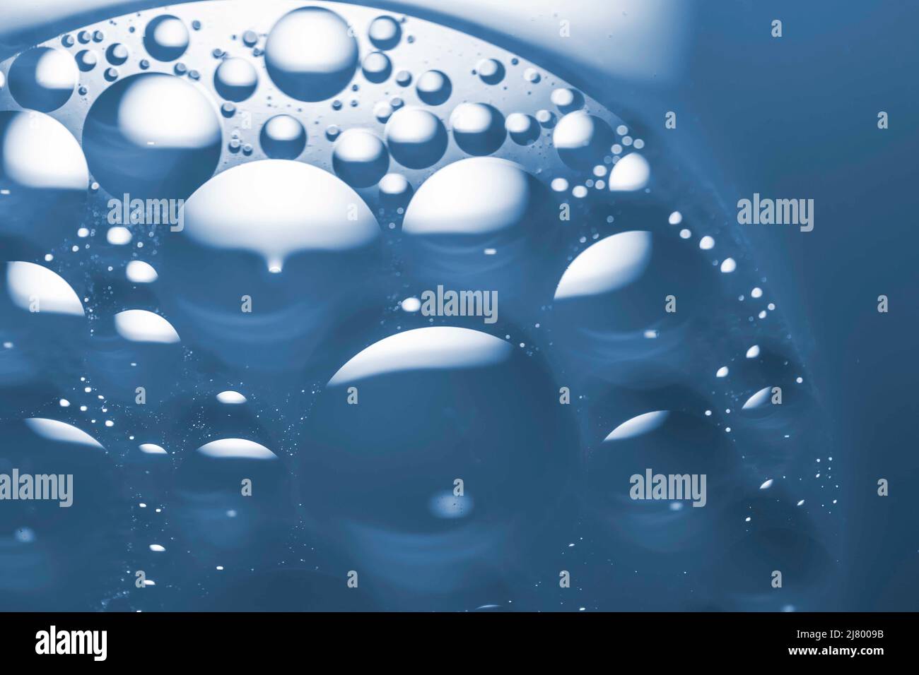 Bubble Abstract in Blue Tones Stock Photo
