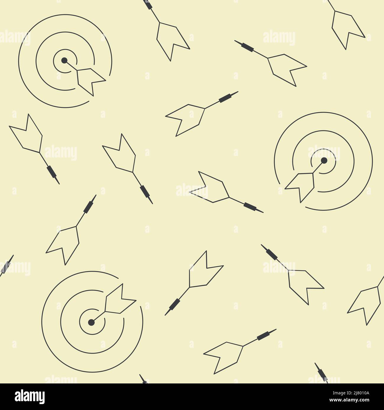 Dart For Play Game Vector Seamless Pattern Stock Vector