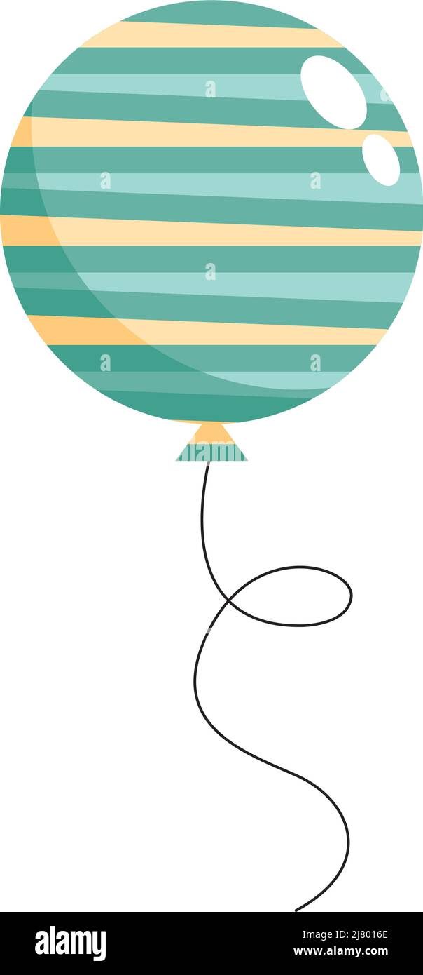 green balloon helium floating icon Stock Vector Image & Art - Alamy