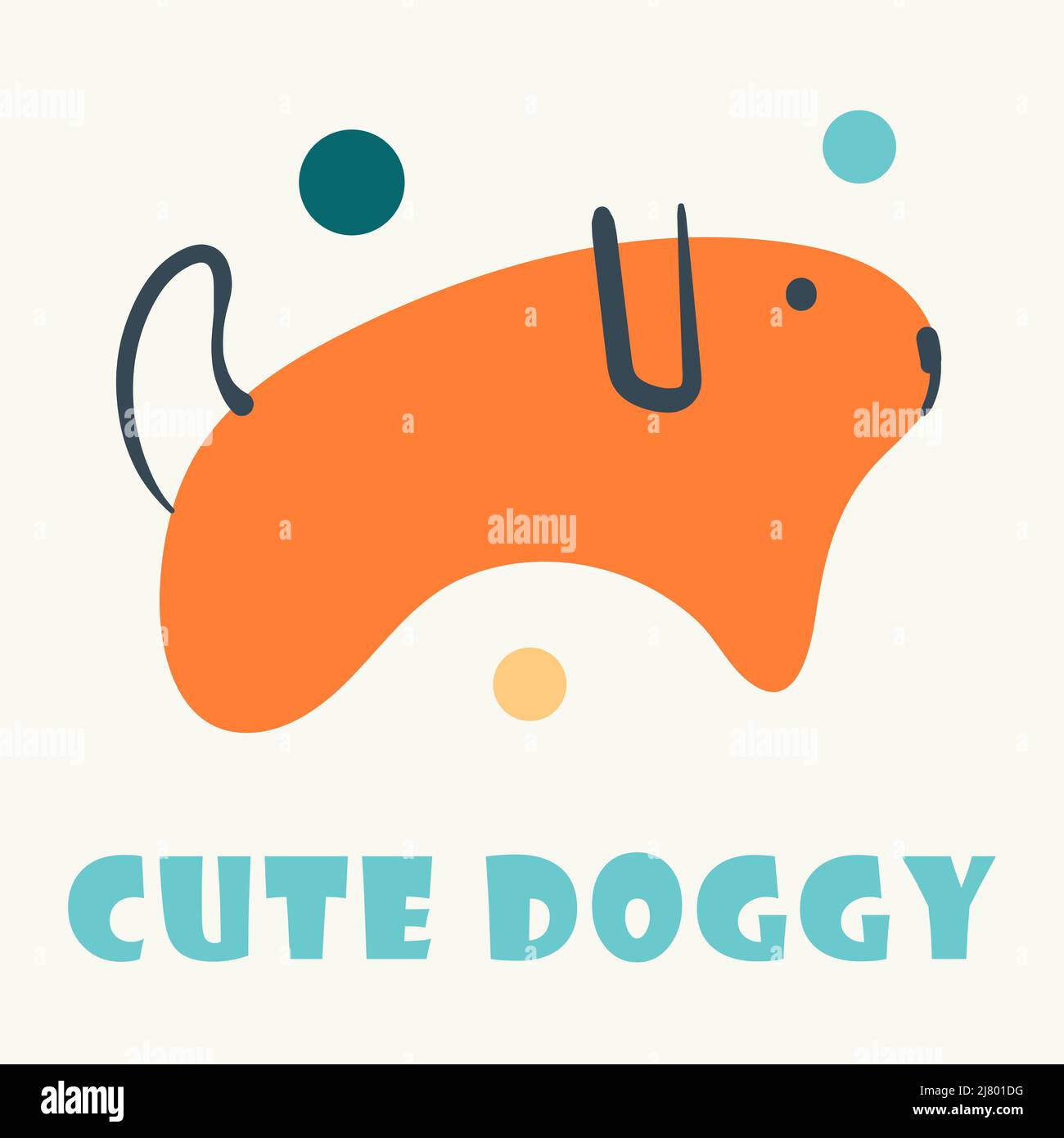Small, cute doggy vector illustration Stock Vector