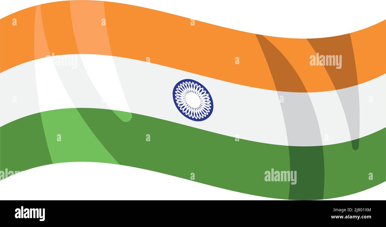 indian flag waving isolated icon Stock Vector Image & Art - Alamy