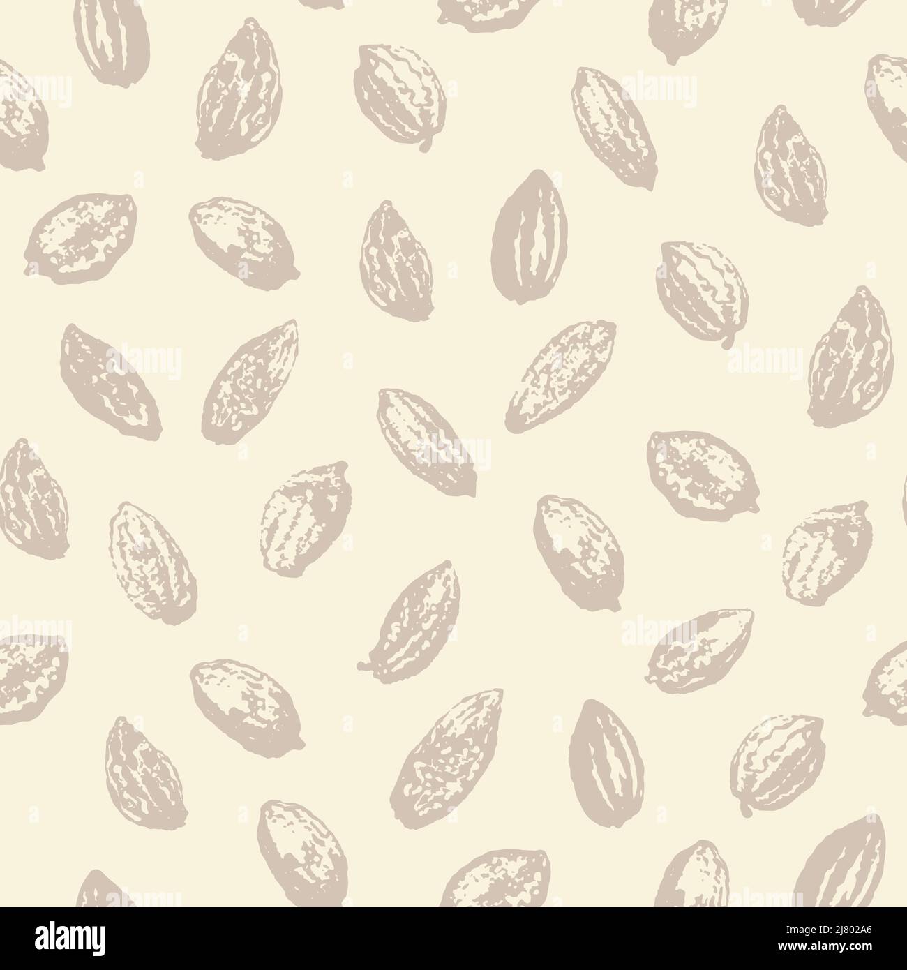 Seamless beauty pattern with cocoa beans Stock Vector