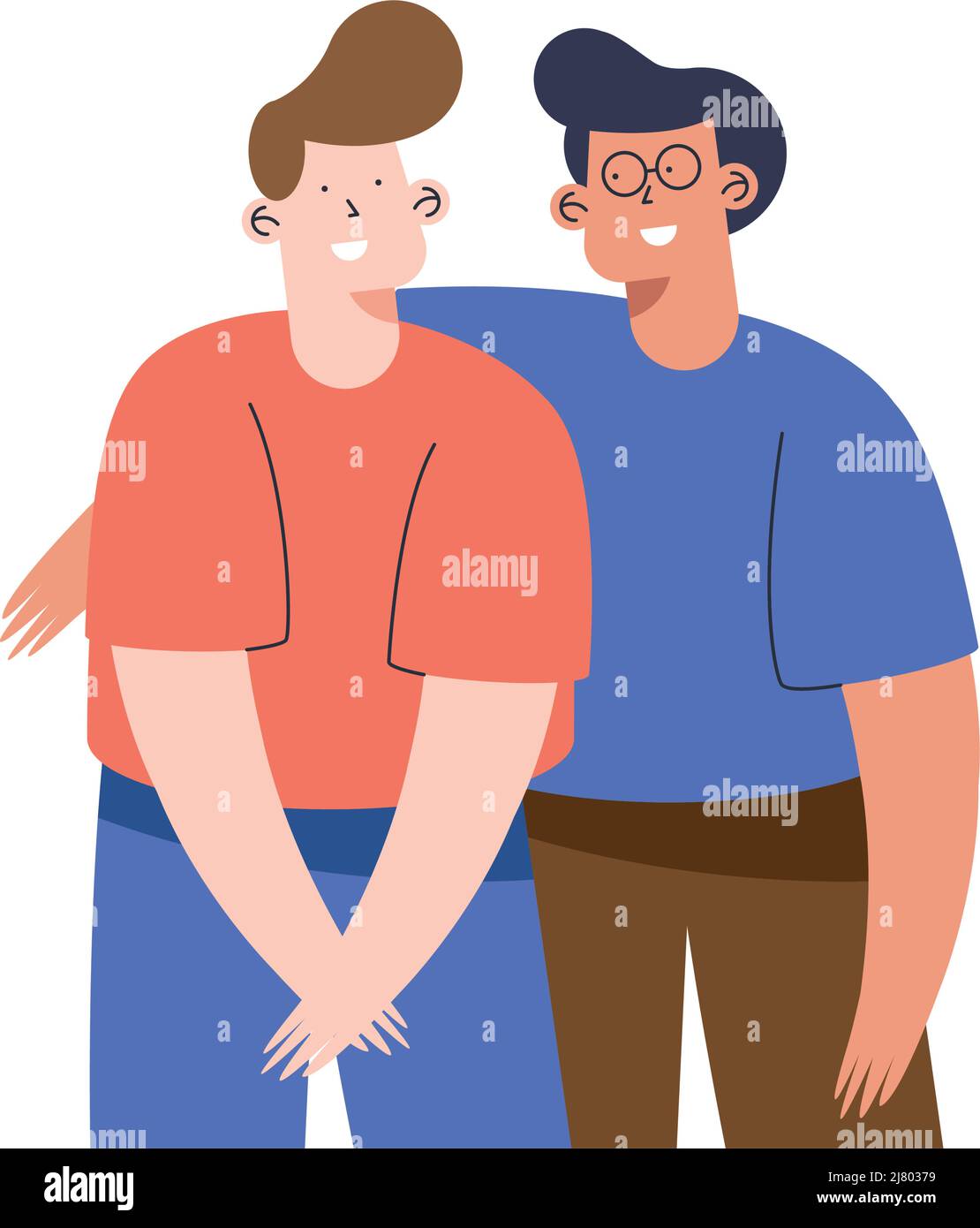lovers gays couple hugging characters Stock Vector Image & Art - Alamy