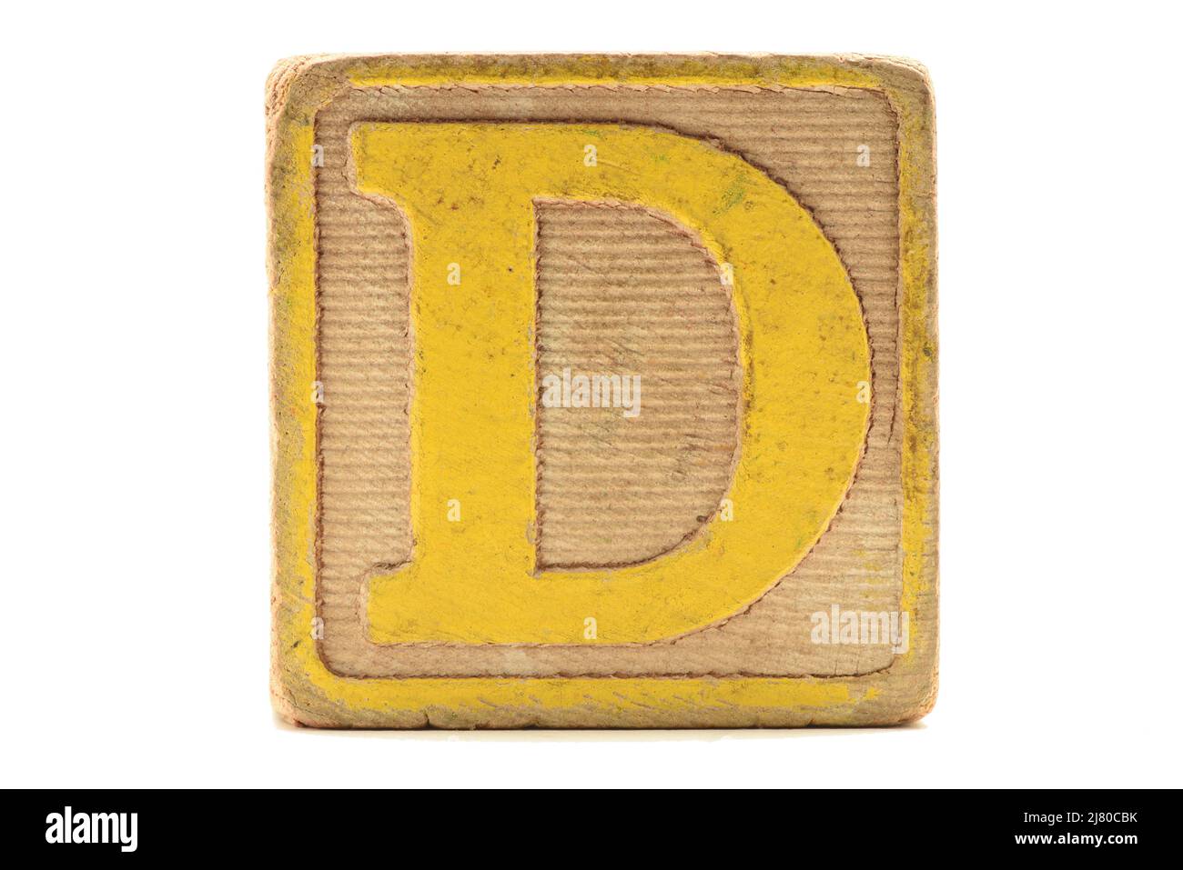 Children's Color Vintage Toy Block D Stock Photo - Alamy