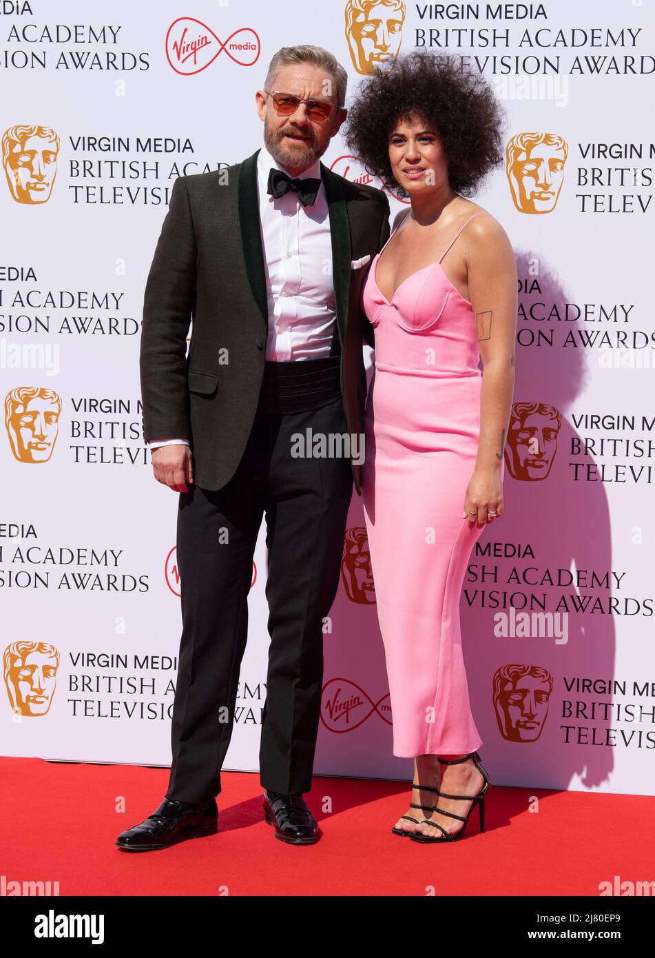 Martin Freeman and Rachel Mariam attend the Virgin Media British