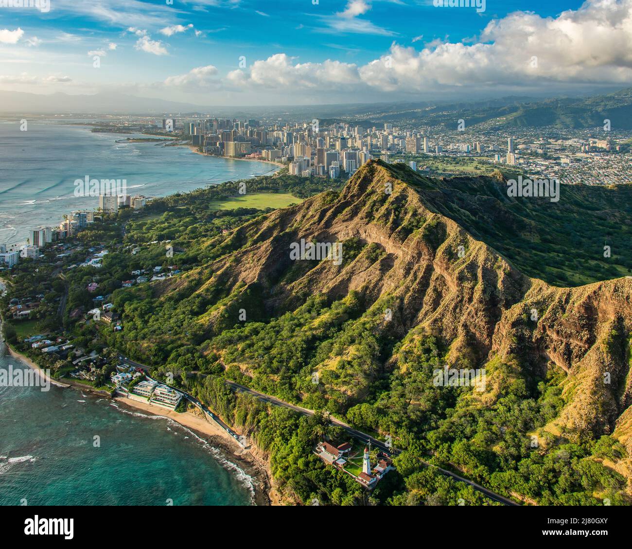 Aerial view diamond head crater hires stock photography and images Alamy