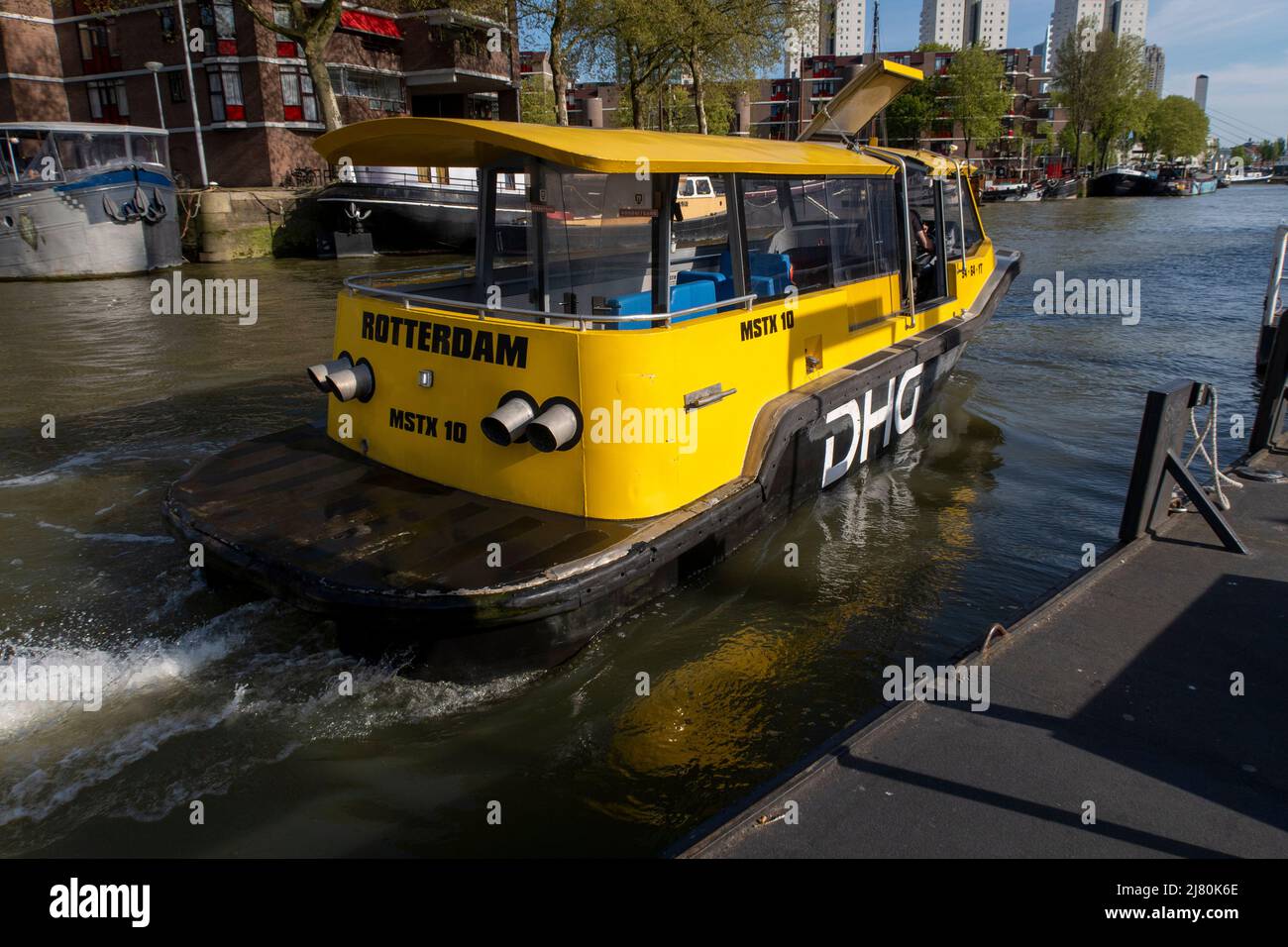 Water taxi in Rotterdam, The Netherlands, Europe Stock Photo