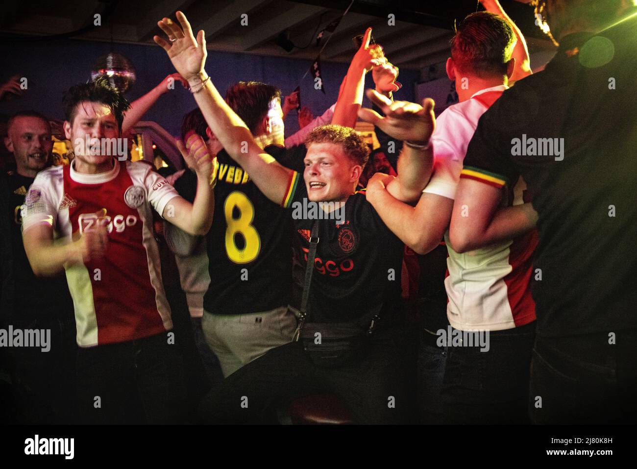20220511 215219 AMSTERDAM Ajax fans celebrate in the Kopstootbar