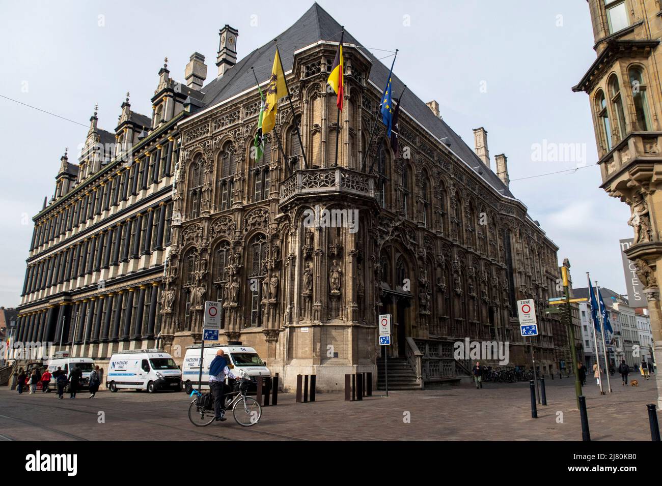 City Hall in Ghent, Belgium, Europe Stock Photo