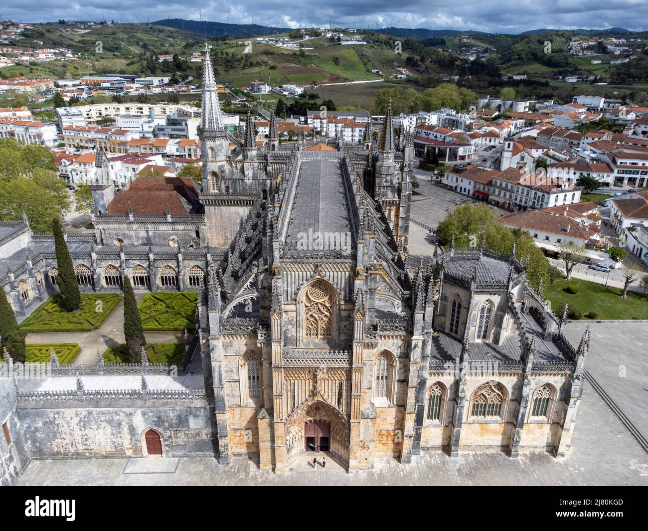 Aerial view of the Batalha Monastery in central Portugal, Europe Stock Photo