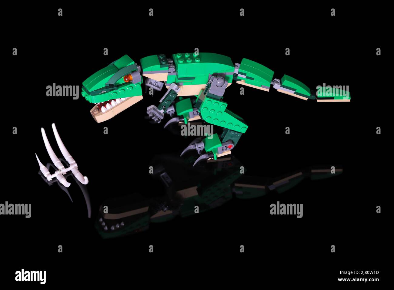 Constructor Lego Creator 31058 toy dinosaur tyrannosaurus Stock Photo