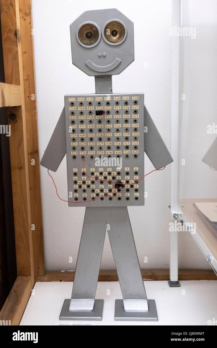 Multiplication table Robot. Litija, Yugoslavia (Slovenia), 1960. Museum of Yugoslavia: Memorial Centre - Josip Broz Tito Fund: Gifts from Yugoslavia. Stock Photo