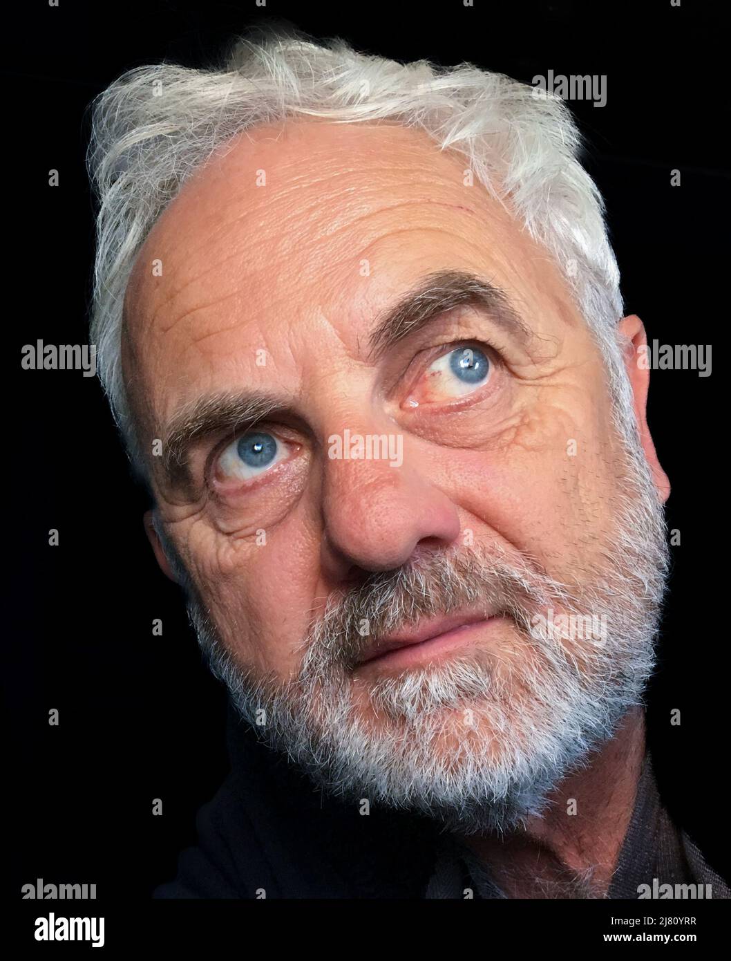 Portrait of a senior man with grey hair and a beard Stock Photo