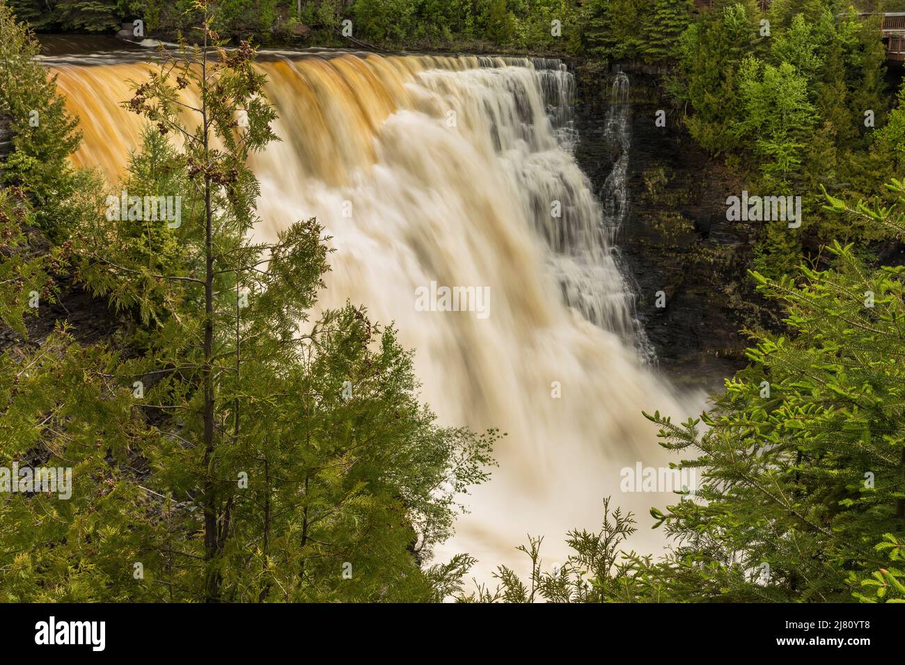 Kakabeka Falls Waterfall In Ontario Canada Stock Photo