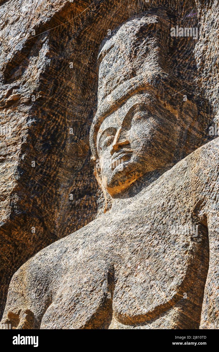 Carved Buddhist Sculpture Rock in Buduruvagala (UNESCO World Heritage ...