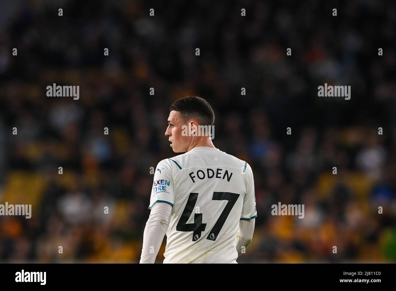Phil Foden #47 of Manchester City makes a break with the ball Stock Photo
