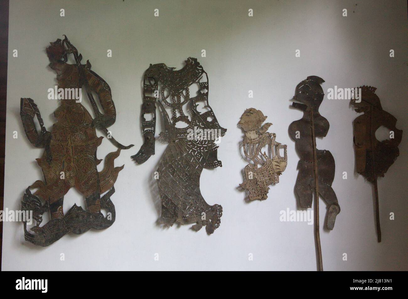 Leather puppets at Ban Nang Talung (shadow puppets) museum, a