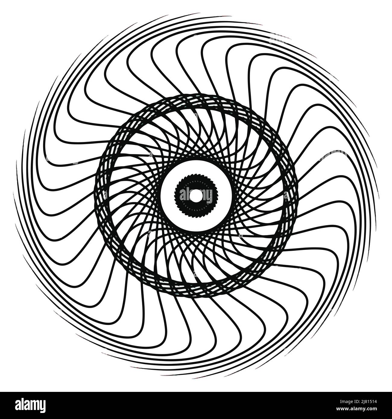 black and white eye mandala painting suitable for decoration Stock ...