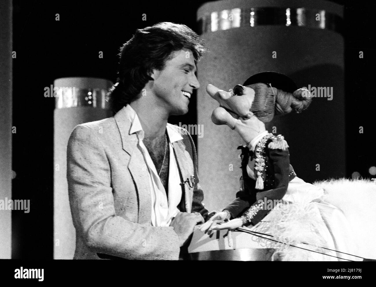 Andy Gibb with Madam on Solid Gold in 1983 Credit Ron Wolfson