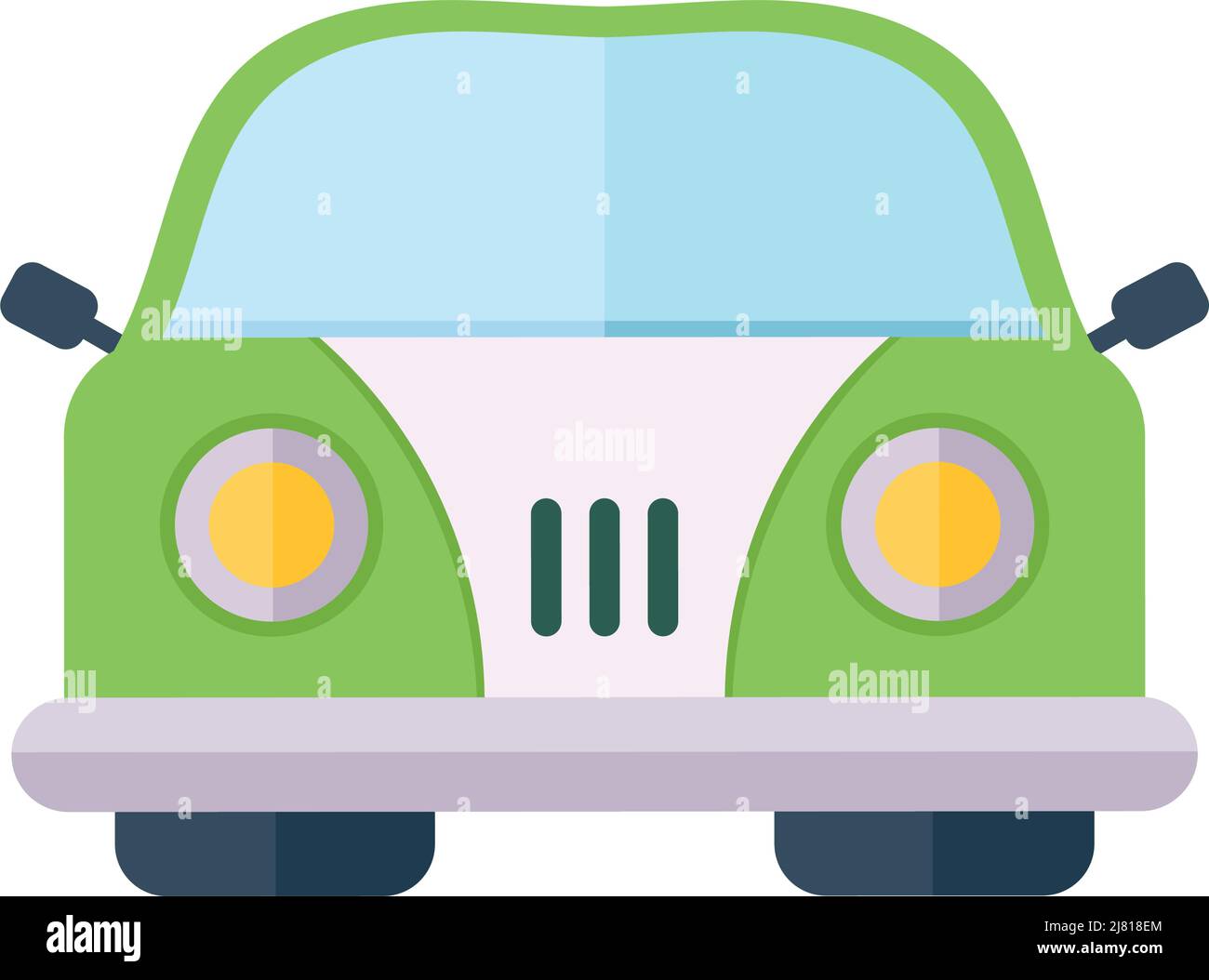 green car front vehicle icon Stock Vector Image & Art - Alamy