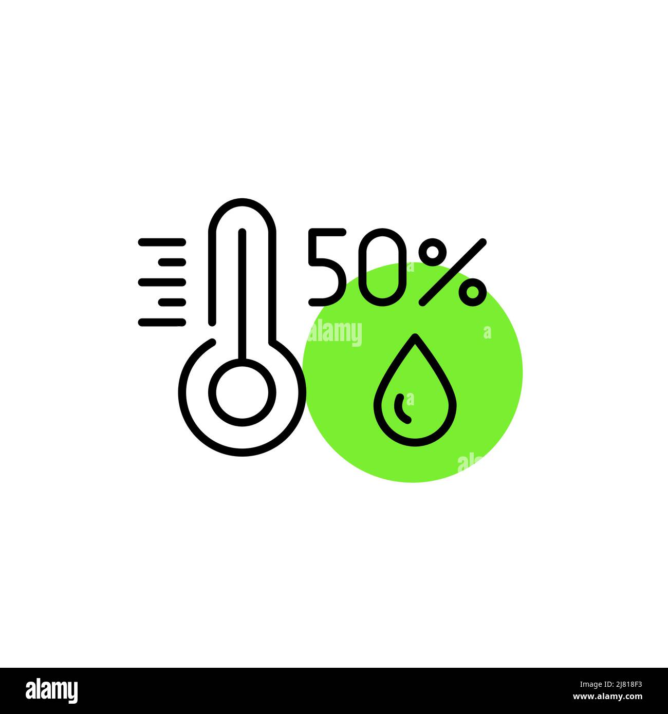 Smart farming temperature and humidity control. Pixel perfect, editable stroke icons. Stock Vector